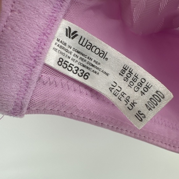 Wacoal Elevated Allure Ultimate Lift Underwire Bra Women's Size 40DDD Pink - Picture 2 of 3